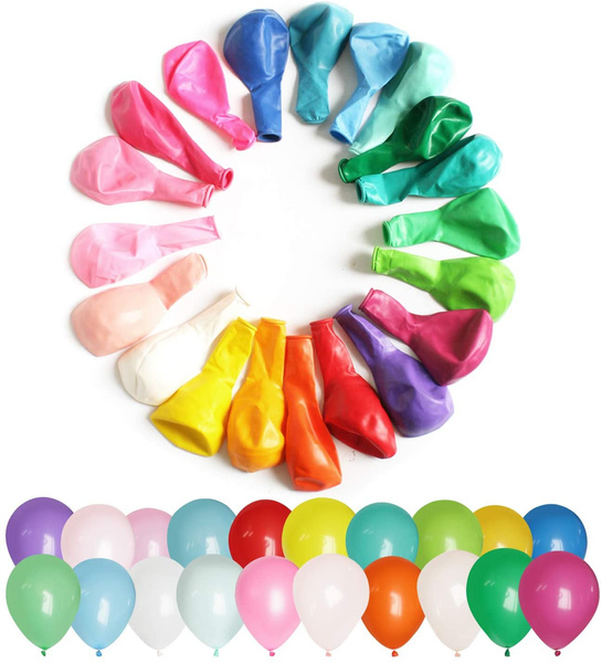 200 PCS 12-inch Assorted Color Latex Balloons 20 Different Rainbow ...