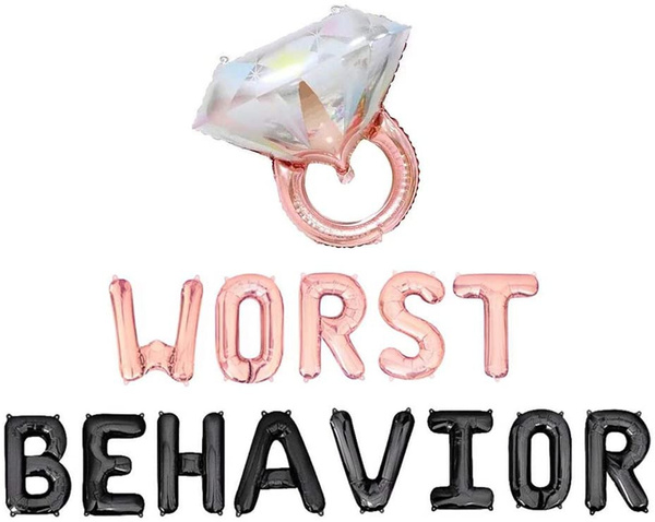 Worst Behavior Balloon Banner, Worst Behavior Bachelorette Bach Party