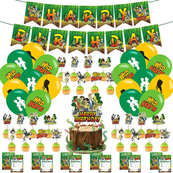 Wild Kratts Birthday Party Supplies, Includes Happy Birthday Banner ...