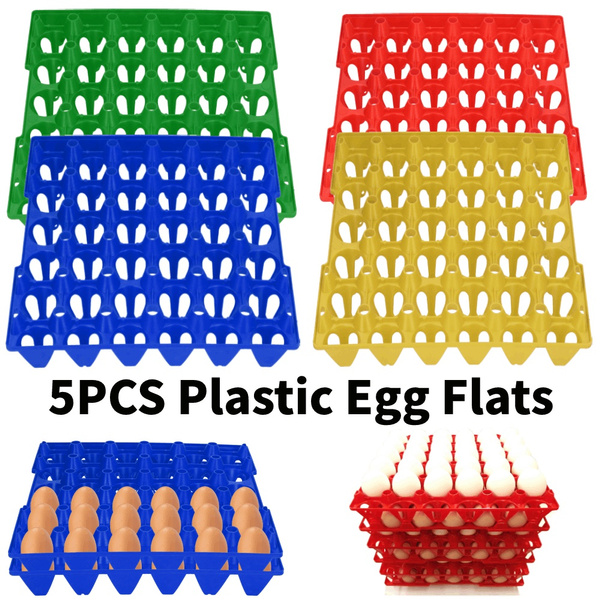 Egg Crates,Egg Storage Tray 5PCS Plastic Egg Flats 30 Cell Egg Crates