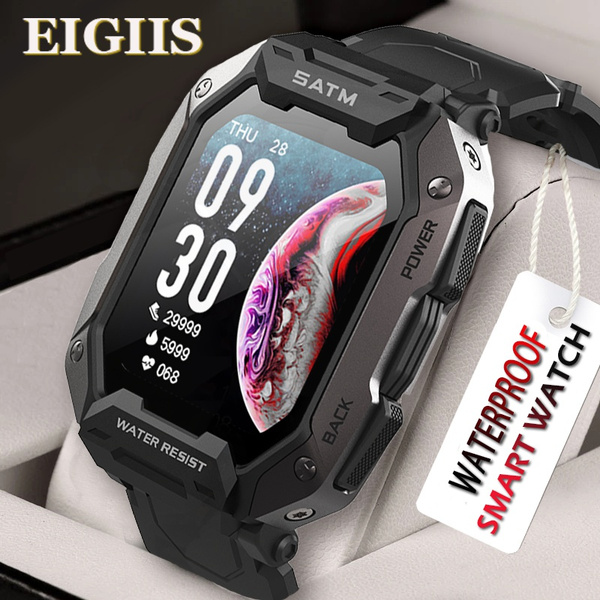 Eigiis 2022 Tactical Smart Watch For Men 1 71” Military Fitness Trackers Watch With Sleep