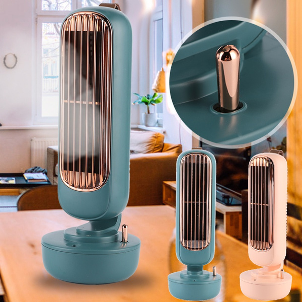 Desk Fan, 12 Inch Bladeless Fan Small Table Fan USB Rechargeable