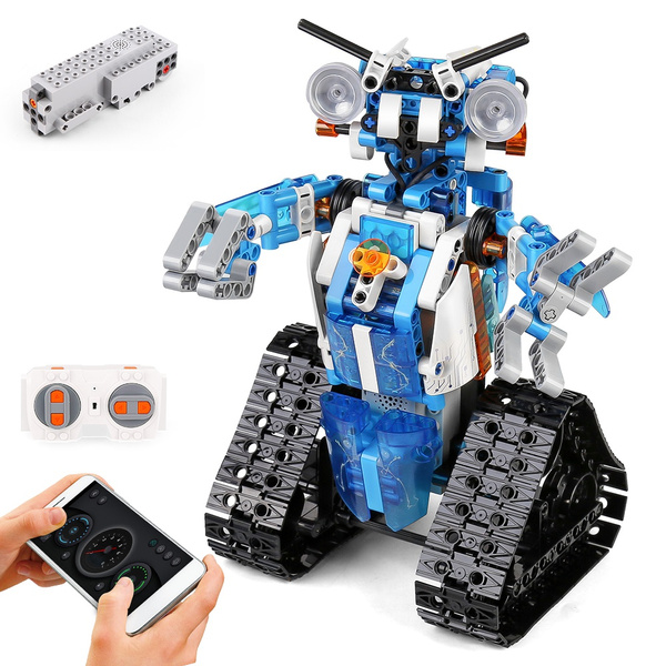 Remote Control Robot Kits For Kids APP Programming Intelligent Robot Model Bricks Educational