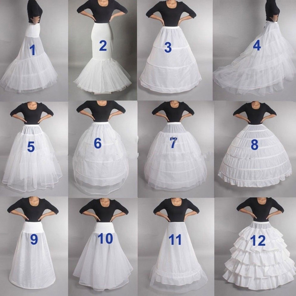 Women's Hoop Skirt Crinoline Petticoat Vintage Party Underskirt White