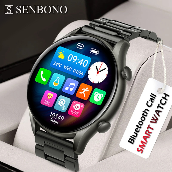 Senbono 2022 Fashion Smart Watch Women Custom Dial Bluetooth Call Watches Men Sport Fitness 4686