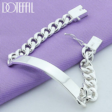 Sterling, smoothsidewaysbracelet, Silver Jewelry, Fashion