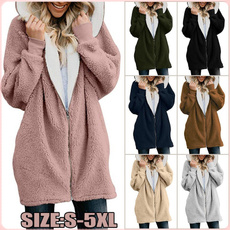 Plus Size, cardigan, Coat, hooded