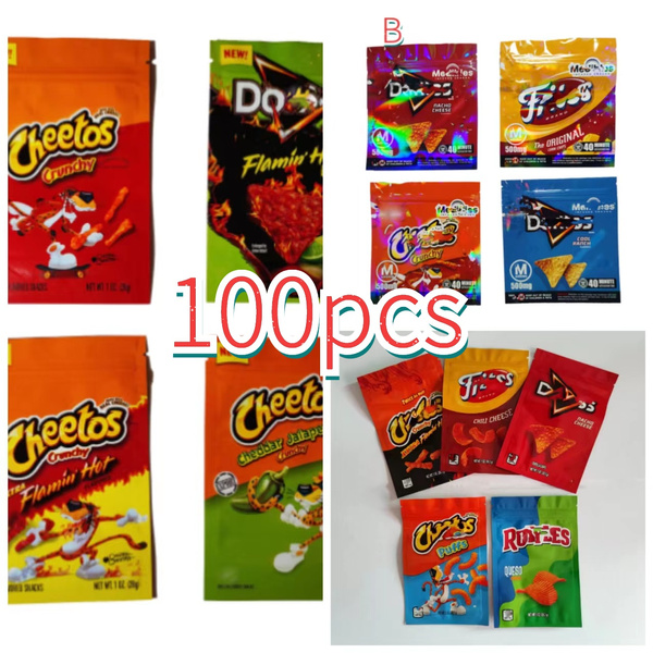 100PCS Empty DORI Cheetos Doweedos edibles Mylar resealable edibles ...