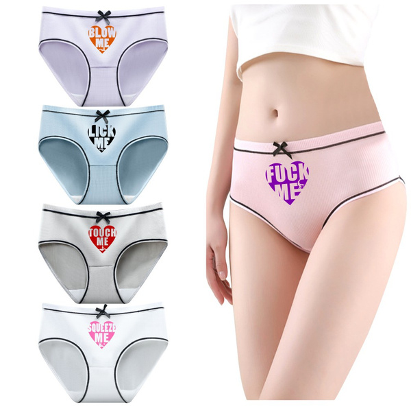 Shindn Funny Underwear for Women Sexy Women Squeeze Me Prints