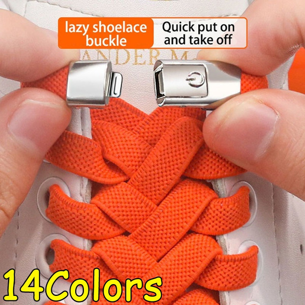 14Colors upgrade lazy shoelace buckle elastic elastic men and women
