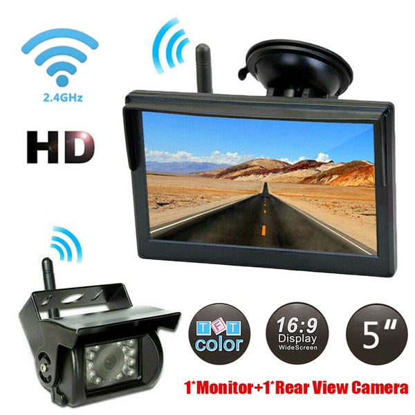 5 Inch Color Screen Wireless Car Reverse Monitor with Waterproof LED