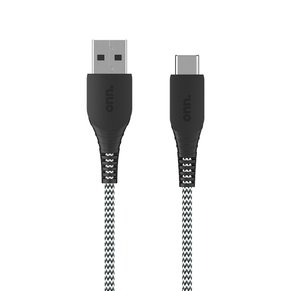 onn. Lightning to USB Cable, White, 6' 