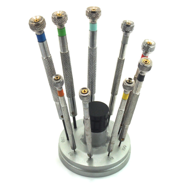 9 SCREWDRIVER FOR ROLEX DATE DATEJUST SUBMARINER GMT SET STAND EXTRA