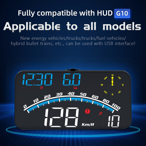 Car HUD Display GPS Speedometer 4 Inches Display , Universal Car HUD ...