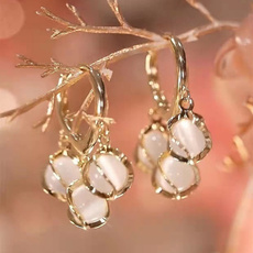 Heart, Fashion, gold, wedding earrings