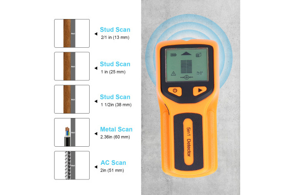 5 IN 1 Wall Stud Finder Scanner Multifunction LCD Digital Metal Sensor  Detector