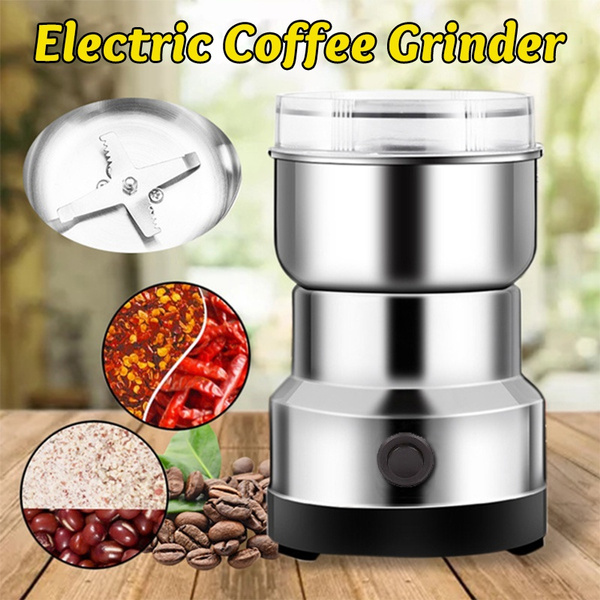 New Upgrade Electric Stainless Steel Coffee Bean Grinder Home Grinding