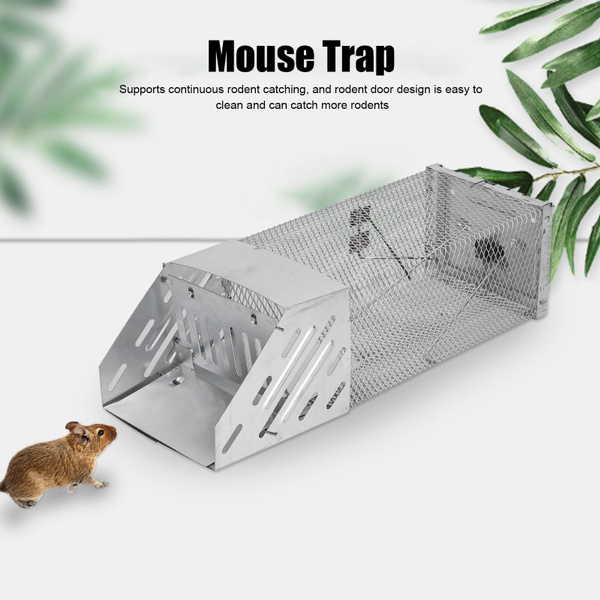 Rat Trap Catcher Cage One Door Pest Rodent Mice Bait Continuously Catch ...