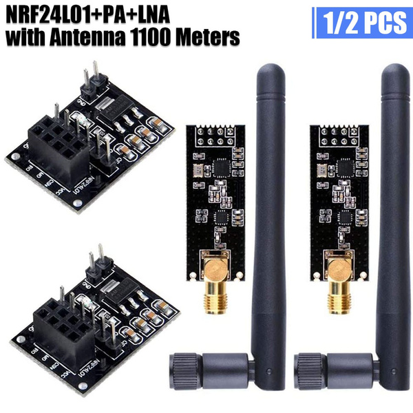 Module Radio NRF24L01+PA+LNA Avec Antenne SMA - Portée 1100m, Fréquence 2.4GHz - Neuf Sous Emballage