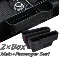 Xotic Tech Black Car Seat Crevice Storage Organizer For Toyota Tacoma (Pair)