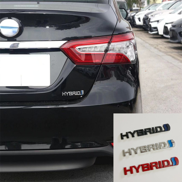 HYBRID 3D Metal Car Logo Sticker Modified Metal Badge Sticker Nameplate