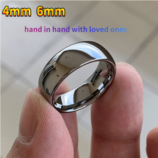 bandring, polished, wedding ring, Stainless steel ring