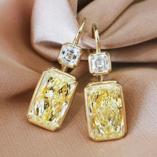 14k, Gemstone Earrings, gold, Elegant