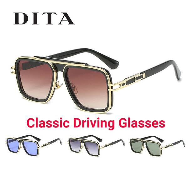 Classic Driving Glasses DITA Men's and Women's Metal Sunglasses Vintage  UV400 Beach Sunglasses