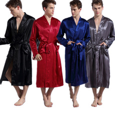 Necks, menbathrobe, lightweightsleepwear, Bathrobe