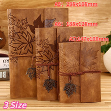 sketchbook, School, kraft, leaf