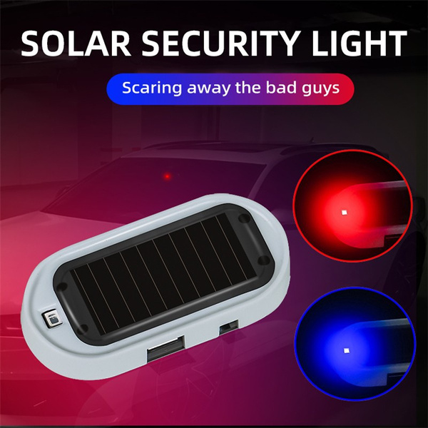 Automotive Solar Analog Antitheft Device Warning Light LED Interior