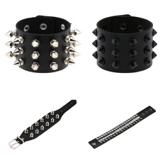 rivetbracelet, Goth, fashionleatherbracelet, hand made bracelets