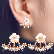 DIAMOND, gold, wedding earrings, Wedding