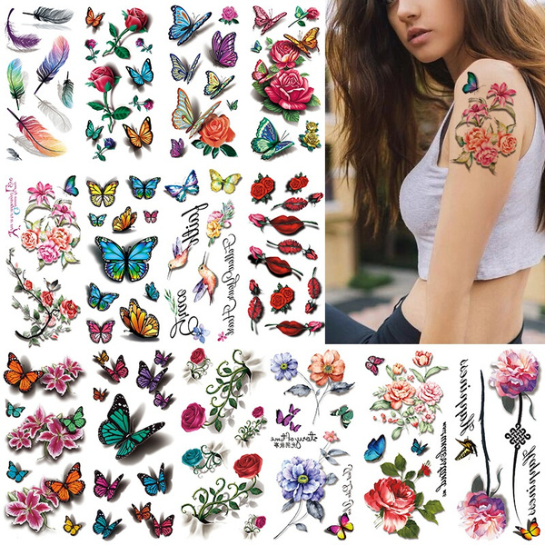 Temporary Tattoo Stickers for Women,Fake Tattoos Waterproof Body Art Arm  Sketch Tattoo Stickers dream catcher peacock feather Words flower 3D  Realistic Tatoo Stickers for Women and men (20 Sheets) : Amazon.in: Beauty
