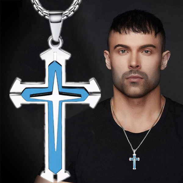 Luxury Fashion Personalized Men's Creative Cross Jesus Necklace Hip Hop