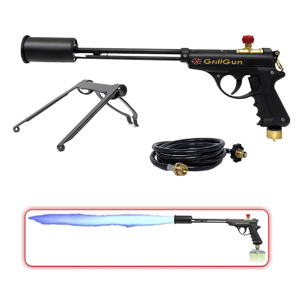 GrillBlazer GrillGun Blowtorch Charcoal Starter Set w/Stand and Hose(For  Parts)