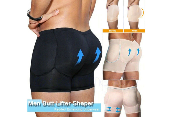 Men Removable Padded Panties Shapewear Butt Enhancer Control Panty Body  Shaper Underwear Boxer Briefs Booty Shorts Hip Lift Boxershorts