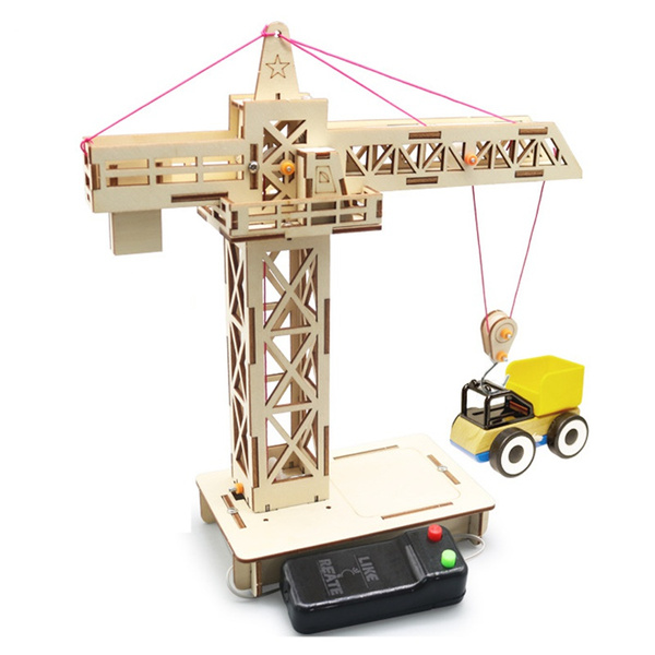 DIY Tower Crane Lifting Crane Models Building Toy Electric Drive-by ...