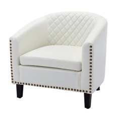 leather, living room, occassionalchair, white