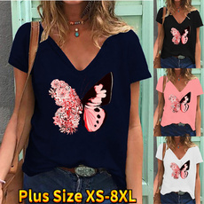 butterfly, Summer, womens top, summer t-shirts