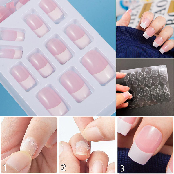 LAMANSH® Artificial Nails Set With Glue Acrylic fake / False Nails Set –  Lamansh