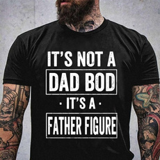 fathersdaygift, Fashion, roundnecktshirt, letter print