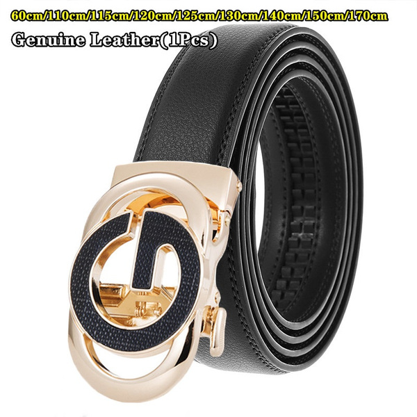 High Quality Men's Fashion Designer Belts Letter Genuine Leather Luxury  Automatic Buckle Brand Business Belts Very Long 60cm-170cm 6 Colors To  Choose  From:Silver&Black/Silver&Brown/Gold&Brown/Gold&Black/Black&Brown/Blackd(Quantity:  1Pcs)