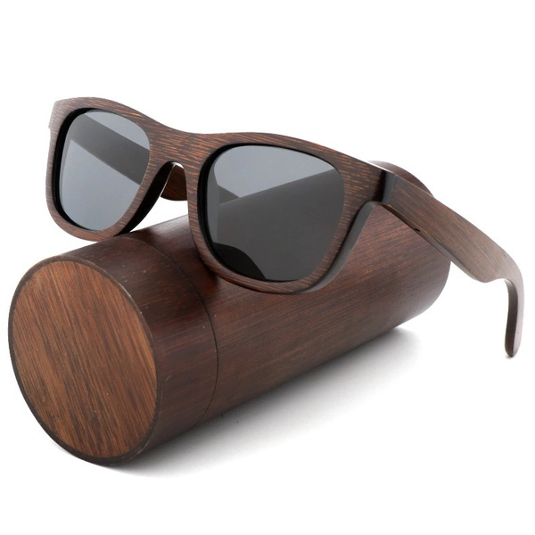 Natural Bamboo Wooden Sunglasses Handmade Polarized Mirror Coating Lenses Eyewear Wish 2381