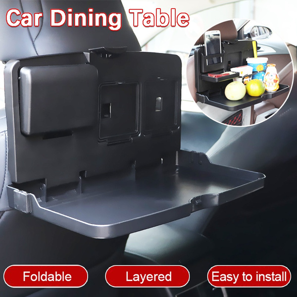 Star Home Foldable Car Tray Table Universal Car Headrest Drink Holder Stand  Interior Accessories 