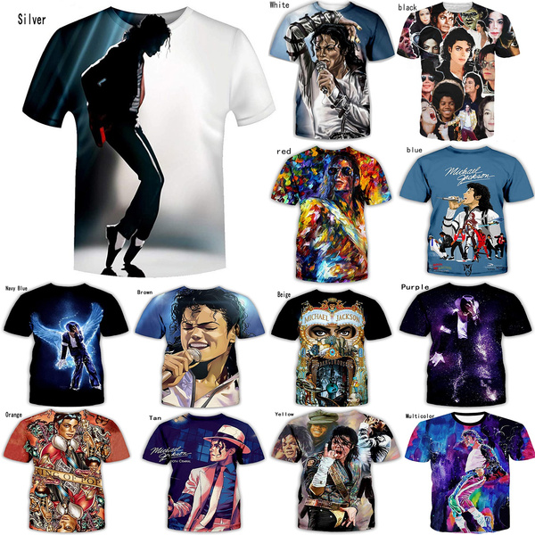 Fashion New 3D Printing Graphic T-Shirt Michael Jackson & Hip-pop Singer Shirt  Shirts Tee Vintage Retro Men Costume Top Harajuku Streetwear