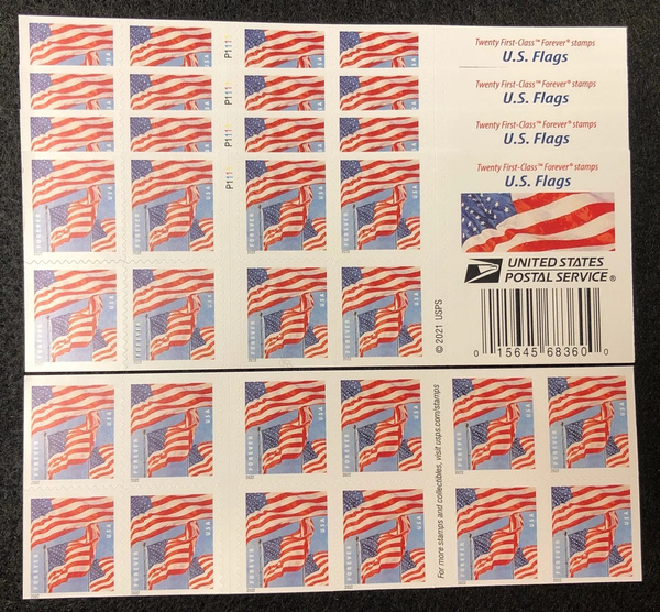 US Flags FirstClass Forever Stamps 2022 FOREVER American Flag Mail