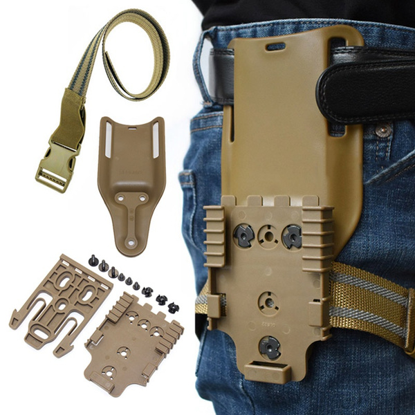 Tactical Drop Leg Band Strap QLS 19 22 Gun Holster Adapter for G17 ...