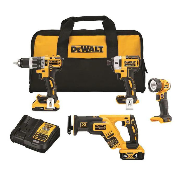 Refurbished DEWALT DCK487D1M1 XR 4 Tool 20 Volt Max Brushless