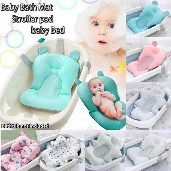 Anti-slip Infant Shower Sponge Cushion Bath Holder Newborn Bath Tub ...